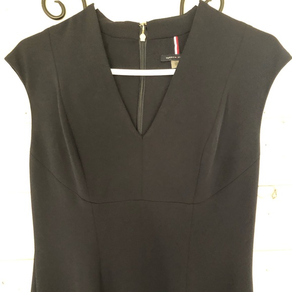 Tommy Hilfiger dark blue v-neck dress - Picture 2 of 4